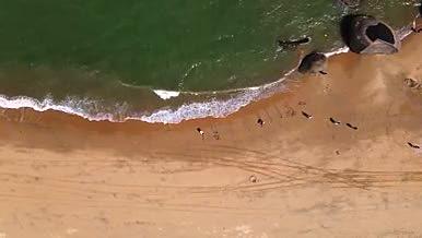 福建厦门环岛路海边沙滩航拍视频的预览图